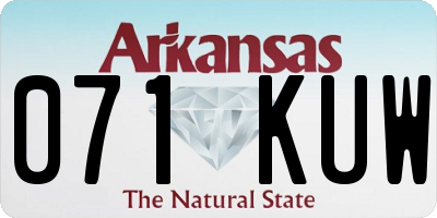 AR license plate 071KUW