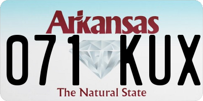 AR license plate 071KUX