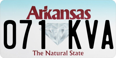 AR license plate 071KVA