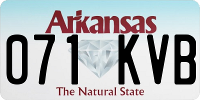AR license plate 071KVB