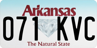 AR license plate 071KVC