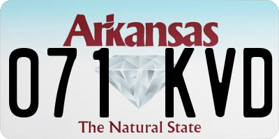 AR license plate 071KVD