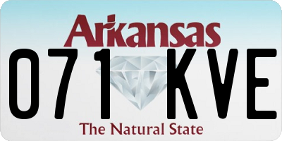 AR license plate 071KVE