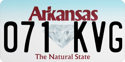 AR license plate 071KVG