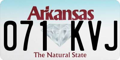 AR license plate 071KVJ