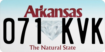 AR license plate 071KVK