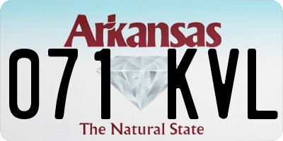 AR license plate 071KVL