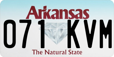 AR license plate 071KVM