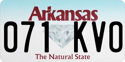 AR license plate 071KVO