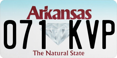 AR license plate 071KVP