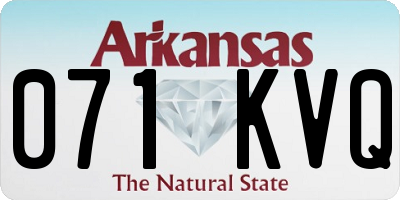 AR license plate 071KVQ