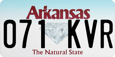 AR license plate 071KVR
