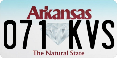 AR license plate 071KVS