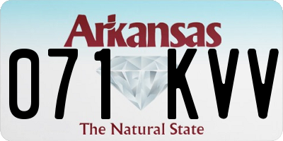 AR license plate 071KVV
