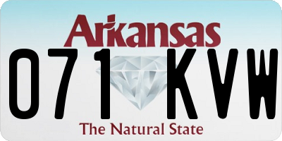 AR license plate 071KVW