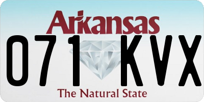 AR license plate 071KVX