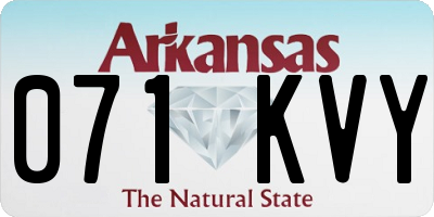 AR license plate 071KVY
