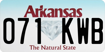 AR license plate 071KWB