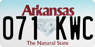 AR license plate 071KWC