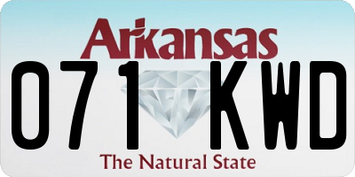 AR license plate 071KWD