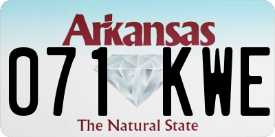 AR license plate 071KWE