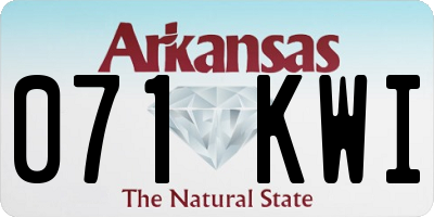 AR license plate 071KWI