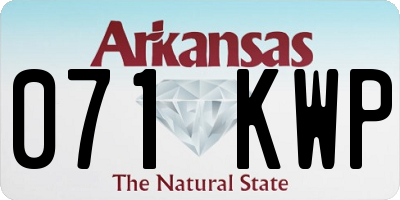 AR license plate 071KWP