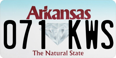 AR license plate 071KWS