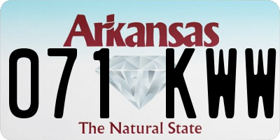 AR license plate 071KWW