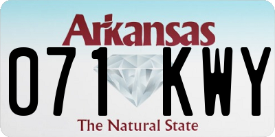 AR license plate 071KWY