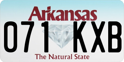 AR license plate 071KXB