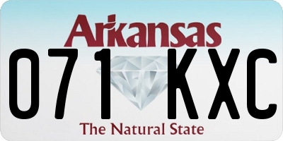 AR license plate 071KXC
