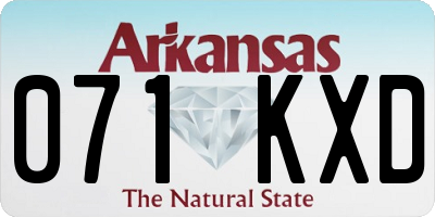 AR license plate 071KXD