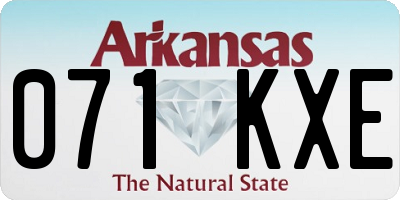 AR license plate 071KXE