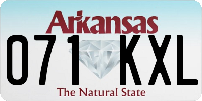 AR license plate 071KXL
