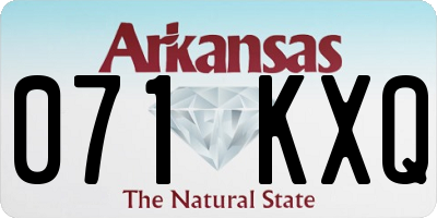 AR license plate 071KXQ