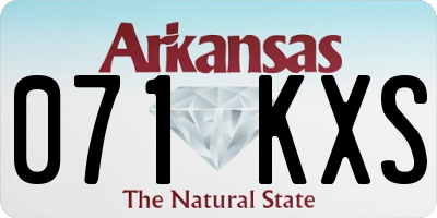 AR license plate 071KXS