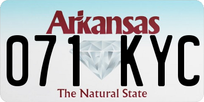 AR license plate 071KYC