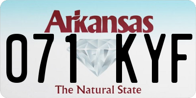 AR license plate 071KYF