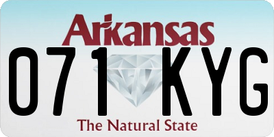 AR license plate 071KYG