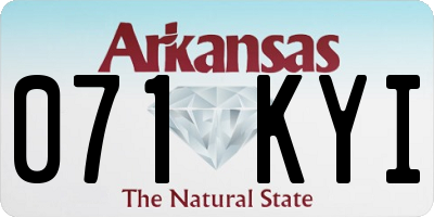 AR license plate 071KYI