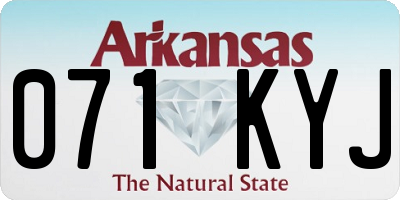 AR license plate 071KYJ
