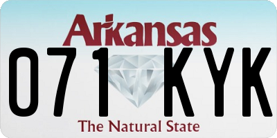 AR license plate 071KYK