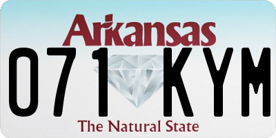 AR license plate 071KYM