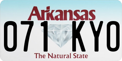 AR license plate 071KYO