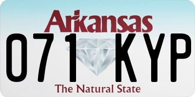 AR license plate 071KYP