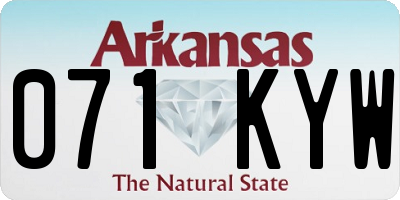 AR license plate 071KYW