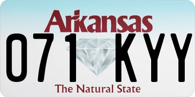 AR license plate 071KYY