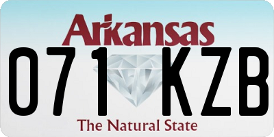 AR license plate 071KZB