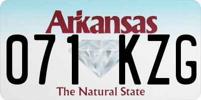 AR license plate 071KZG